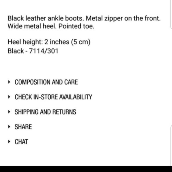 Zara Zip Up Leather Ankle Boots EUR 37 - Picture 13 of 13